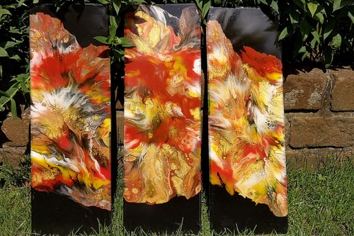 Acrylbild abstrakte kunst - abstrakte,