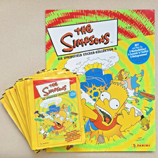 Simpsons Panini Album + 25 Booster (2000) OVP Springfield Sticker Collection 2