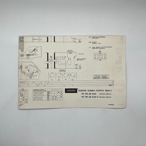 Schaltplan grundig 145 de - tk,