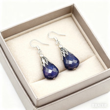 Saphir Ohrringe 925 Sterling