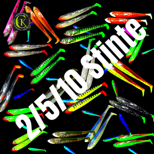 10cm gummifisch fluo - 2/5/10,