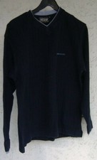 Herren feinrip blauer pulli - herren,