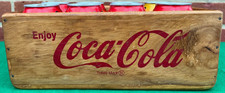 Vintage "Enjoy Coca Cola" Holzflasche / Dose / Gläser Träger / Kiste / Box