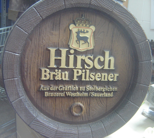 Brauerei werbeschild fassboden - brauerei,