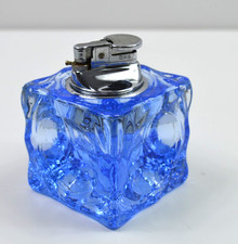 Tischfeuerzeug Gasfeuerzeug aus Glas Feuerzeug Lighter Vintage 9512