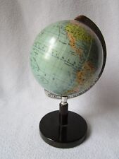 schöner kleiner alter Columbus Erd-Globus Schülerglobus 10cm hoher Holzfuß Top