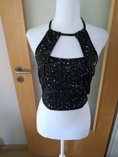 Cropped neckholder top damen - top,