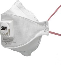 10x 3M Aura 9332+ FFP3 mit Ventil Feinstaubmaske Atemschutzmaske (MHD 07/2025)