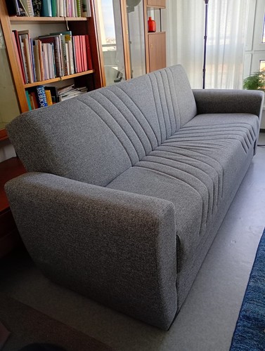 Modernes schlafsofa grau - grau, –