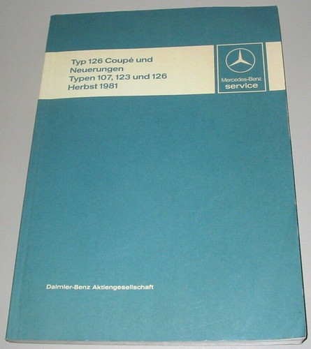 Werkstatthandbuch mercedes - mercedes, w