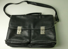 Offermann Aktentasche Germany 1842 Leder viele Fächer Trage Umhängeriemen M-5396