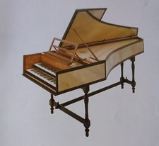 Cembalo, gebraucht, Sassmann, zweimanualig in flämischer Bauweise nach Ruckers