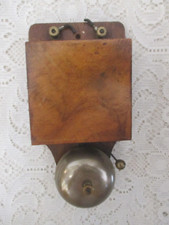 schöne antike elektrische Klingel Hausglocke Türklingel  edles Holzgehäuse