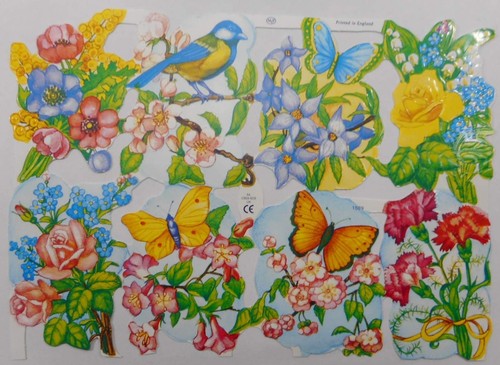 Glanzbilder vogel blume - glanzbilder,