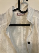 Klassische Max & Co. Damen-Bluse Gr. 40 (eher 36/38) in Weiß — Langarm