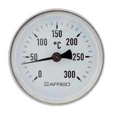 Afriso Rauchgas Thermometer Ø 80 mm 300 °C 500 °C 150 mm / 300 mm Schaftlänge