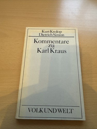 Kommentare karl kraus - "kommentare,