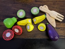 Plan Toys Holzspielzeug Obst und Gemüse  mit Klett 12 Teile sehr guter Zustand