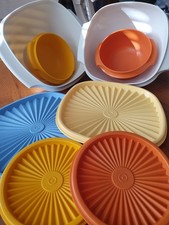 Set aus 2 Servierschüsseln + 2 Frischhaltedosen jeweils mit Sonnendeckel