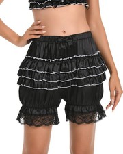 Satini Sissy Rüschen viktorianisch Lolita Bloomer Shorts Kürbis Pantaloon Unterteil