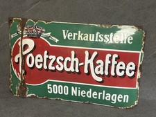 Antikes Emailschild Poetzsch
