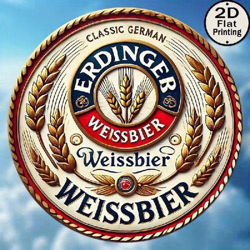 Blechschild rund erdinger - blechschild,