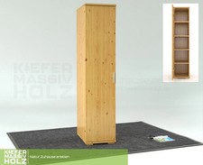 Nobis Kleiderschrank | 42 cm Tiefe 1-Türig mit Kleiderstange | 100% Bio Kiefer M