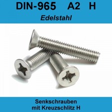 M6 DIN 965 Senkschrauben mit