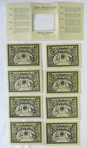 Banknoten notgeld stadt - 8,