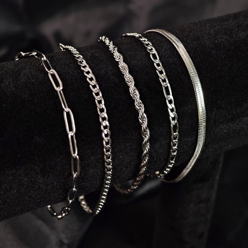 5tlg armband set - set, edelstahl