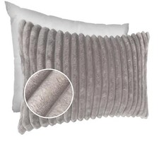 Dekokissen Kissenbezug Kissenhülle Cord Samt gestreift Plüsch Kuschelkissen ANRO
