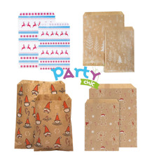 WEIHNACHTEN PAPIER SÜSSE THEKENTÜTEN WEIHNACHTSMANN SCHNEEFLOCKE LEBKUCHEN MÄNNER PARTY 2 GRÖßEN