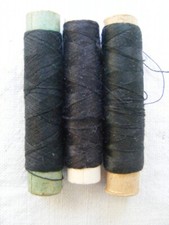 Nähgarn Nähseide schwarz Garnrolle Konvolut 3 Rollen Set nähen basteln DIY Oma