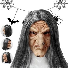 Schrumpelhexe Maske Hexe aus