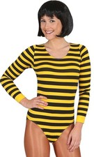 Body Biene Kostüm schwarz