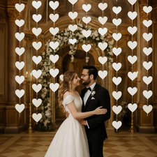 1 Stück Weiße Herz Girlande