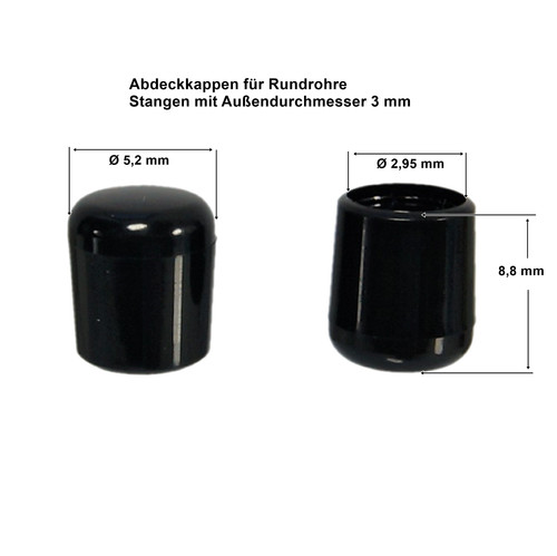 Abdeckkappen für rundrohre - abdeckkappen,