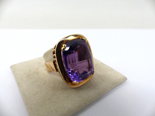 Gelbgold ring mit amethyst - ring,