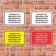 Schild Verkauf von Zigaretten