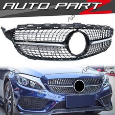 Diamant Kühlergrill Front Grill für Mercedes W205 C205 A205 S205 14-18 C43 AMG