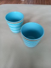 2 Stk. Melamin Becher RICE Swirl Türkis 