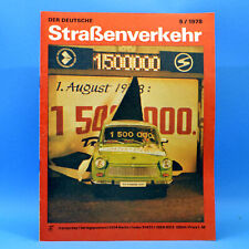Der Deutsche Straßenverkehr 9 1978 DDR Runderneuerung Wohnanhänger Zündanlage E