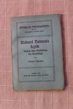 Richard Dehmels Lyrik - Versuch einer Darstellung der Grundzuge - 1908