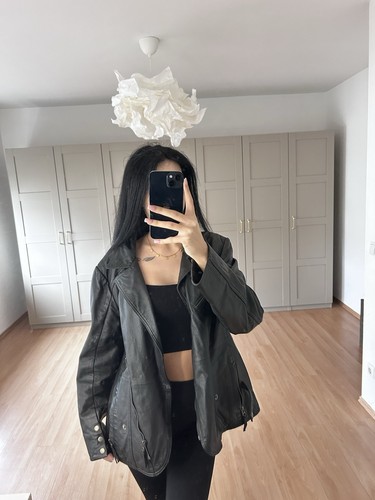 Mandarin lederjacke schwarz - lederjacke,