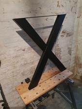 B-Ware Tischkufen 72x60 cm schwarz pulverbeschichtet Tischgestell Tischbeine