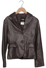 Stefanel Jacke Damen Anorak Jacket Kurzmantel Gr. EU 34 Leder Braun #1d0q3cl