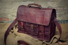 Beste Brown Vintage Leder Tasche Herren Schultertasche Laptop Tasche Aktentasche