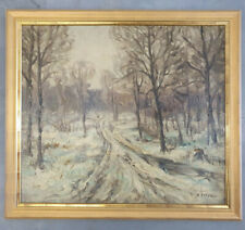 Gemälde Öl Winterlandschaft