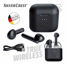 Silvercrest True Wireless Earbuds Bluetooth Kopfhörer, Top Qualität In-Ear Schwarz