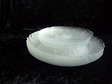 5 Arcoroc Glas Speise-/Salatteller + 5 Dessert Teller Luminarc Aspen Blattmotiv